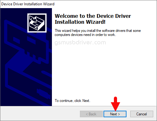 Device Driver Installation Wizard