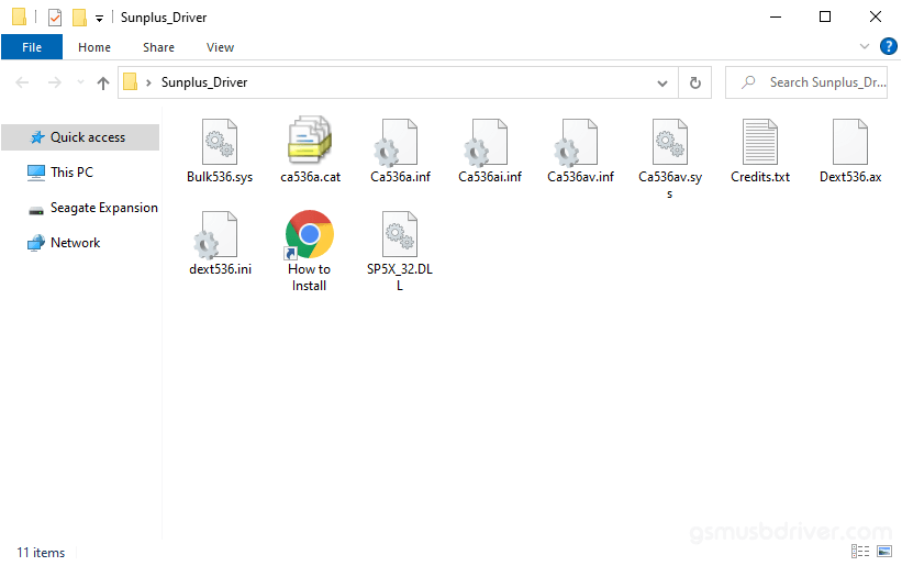 SunPlus USB Driver Files